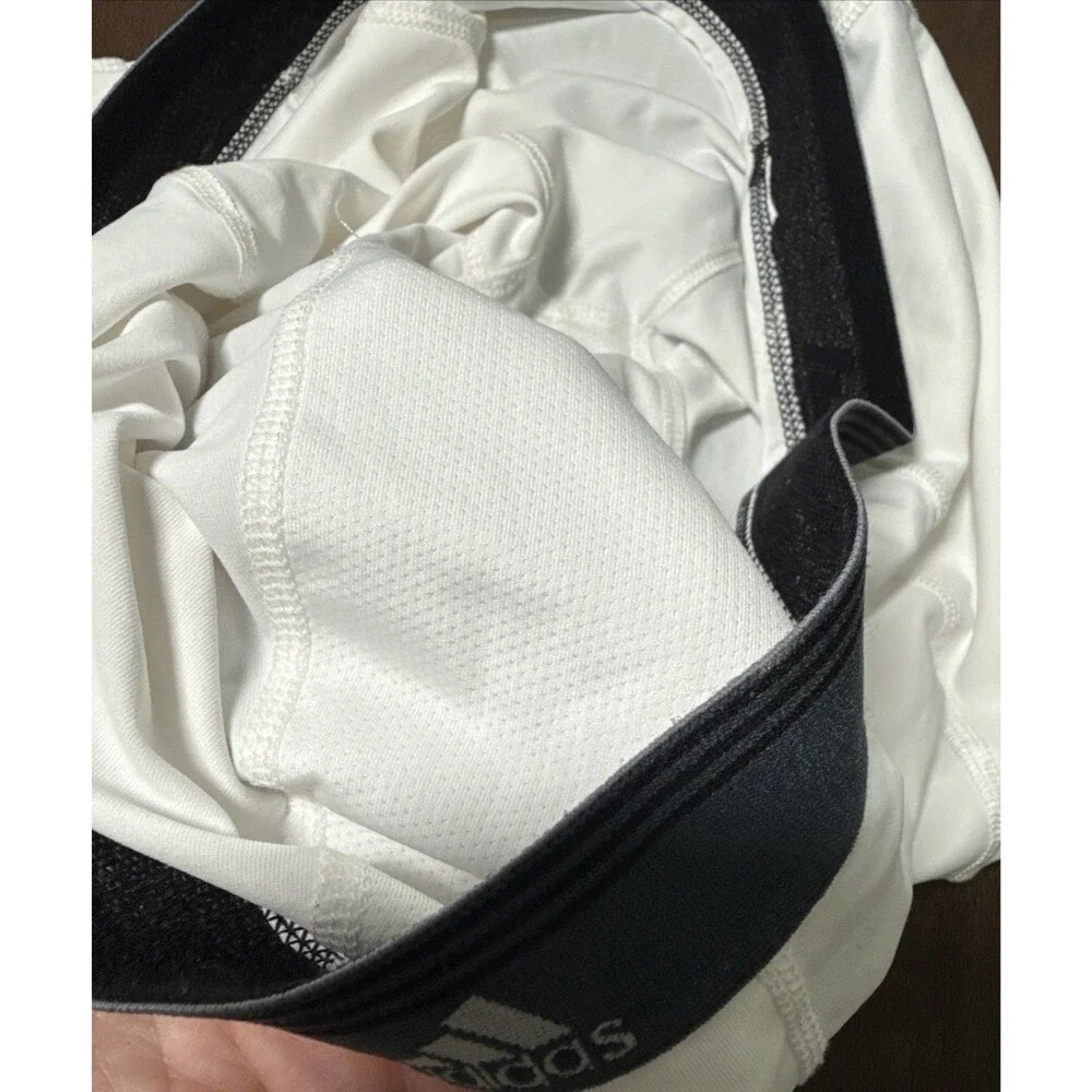Lot of 2 Adidas Climalite Stretch Boxer Briefs White Men's Size L 36-38 NEW